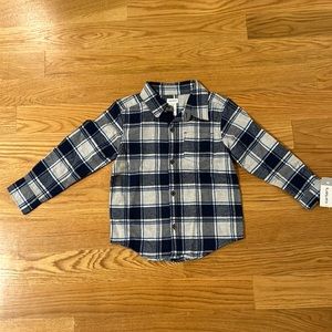 Carter’s Boys blue plaid button down - brand new with tags
